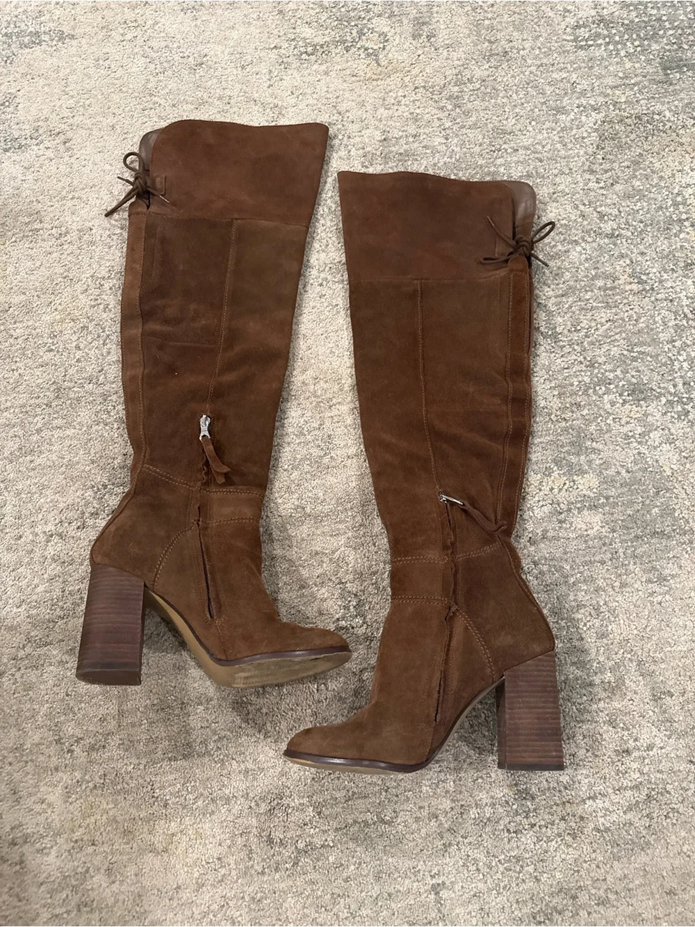 Steve Madden Brown Suede Over-The-Knee Block Heel Boots